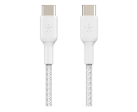 Belkin 2 Kable w oplocie USB-C na USB-C 60W, 2 m, białe - 1330467 - zdjęcie 1